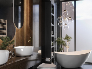 Internal Bathroom CGI - Continental Gold