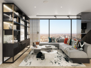 Internal Living Room CGI - Berkeley Group