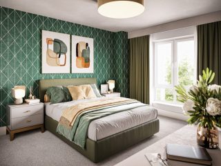 Bedroom CGI - Langley Park
