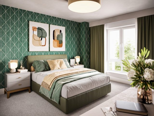 Bedroom CGI - Langley Park