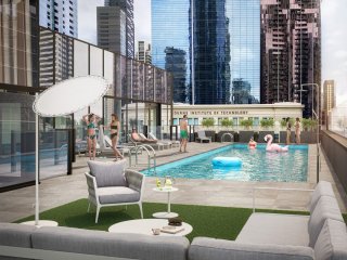 External Photo Realistic CGI - Scape Student Living - Aurora, Sydney, Australia