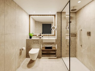 Internal Bathroom CGI - Marriot Edinburgh - Twenty2Degrees